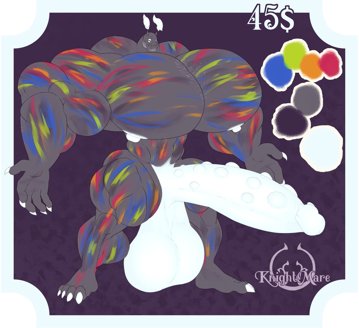 More adopts for sale

Brim the null Enigma.
Nova the nebula.
Char the Rainbow eucalyptus demon.

DM me if interested.