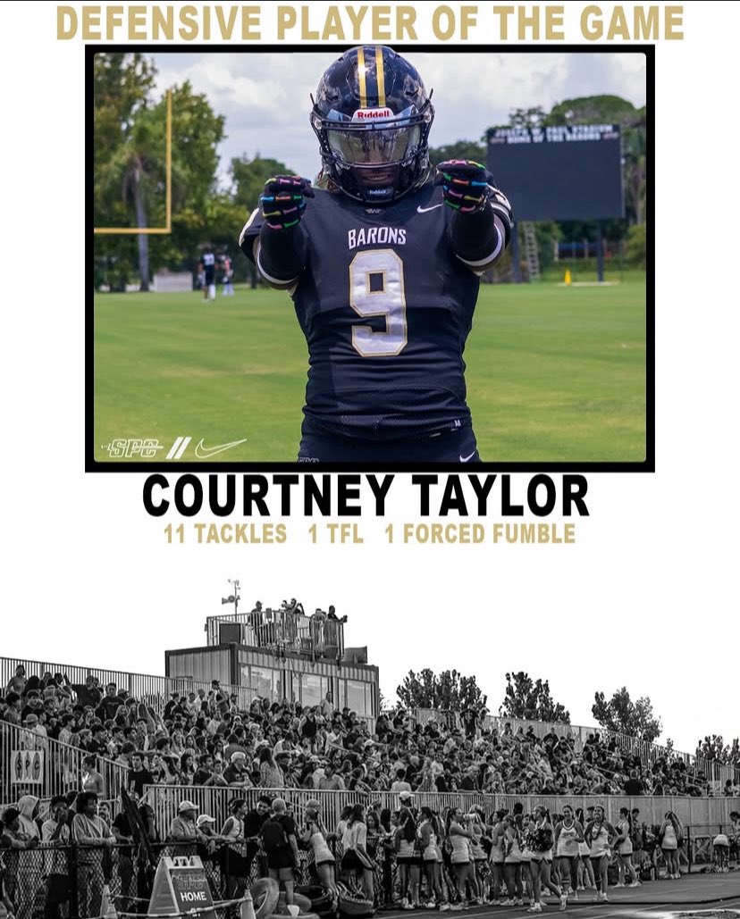 Courtney(C9)Taylor (@ccourtneytay) on Twitter photo Defensive player of the week 💯💯‼️<a href="/CoachJesse18/">Jesse Chinchar</a> <a href="/CoachJohnsonSPC/">Kyler Johnson</a> <a href="/QuisCoach/">Coach_Quis</a> <a href="/SPCBaronsFB/">SPC Baron Football</a> <a href="/PinellasHSMedia/">Pinellas Highschool Media Group</a> Defensive player of the week 💯💯‼️<a href="/CoachJesse18/">Jesse Chinchar</a> <a href="/CoachJohnsonSPC/">Kyler Johnson</a> <a href="/QuisCoach/">Coach_Quis</a> <a href="/SPCBaronsFB/">SPC Baron Football</a> <a href="/PinellasHSMedia/">Pinellas Highschool Media Group</a>