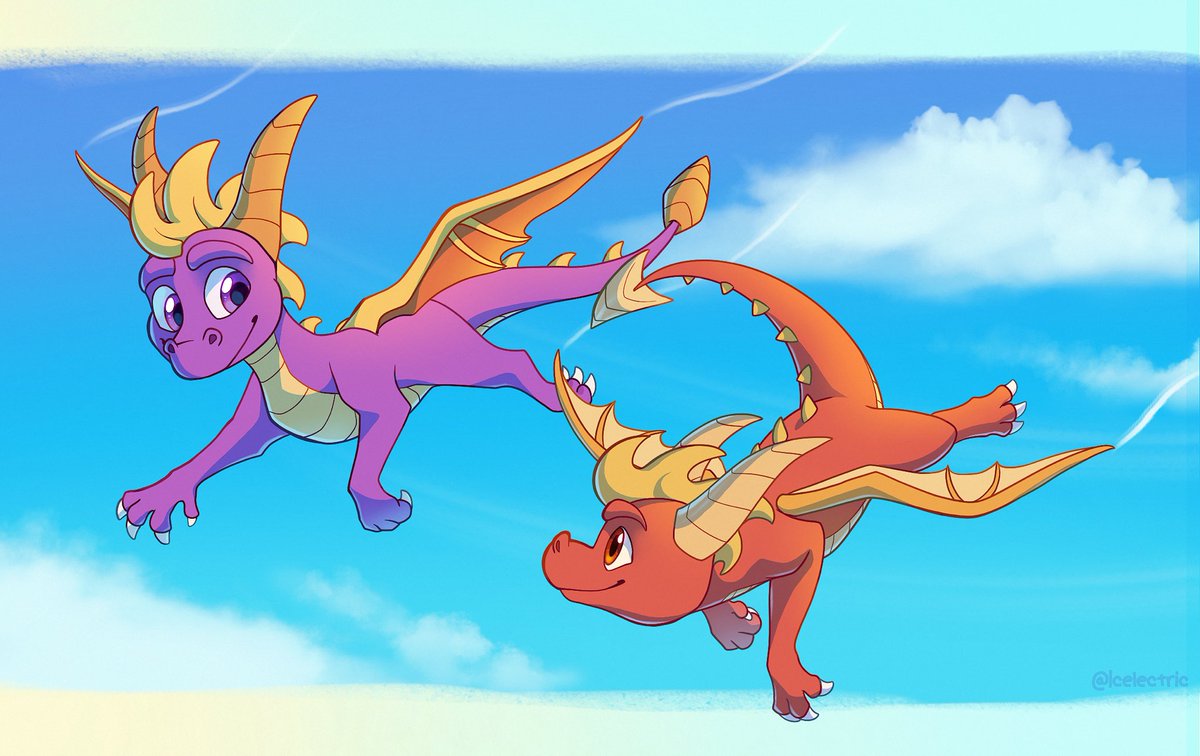 Icelectric ❄⚡ (@icelectricspyro) on Twitter photo Friendly flight with Spyro and Flame ✨
It’s been a while since I last drew the red guy haha Friendly flight with Spyro and Flame ✨
It’s been a while since I last drew the red guy haha