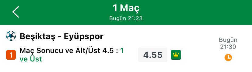 🚨 ÖDÜL ALARMI! 🚨

✍️ Beşiktaş Kazanır ve 4,5 Gol Üst • 4.55

• Bahis kazanırsa aşağıdaki kanala katılan ve bu paylaşımı RT yapan 5 kişiye 500₺ toplamda 2.500₺ dağıtacağım.

t.me/RafaBets27