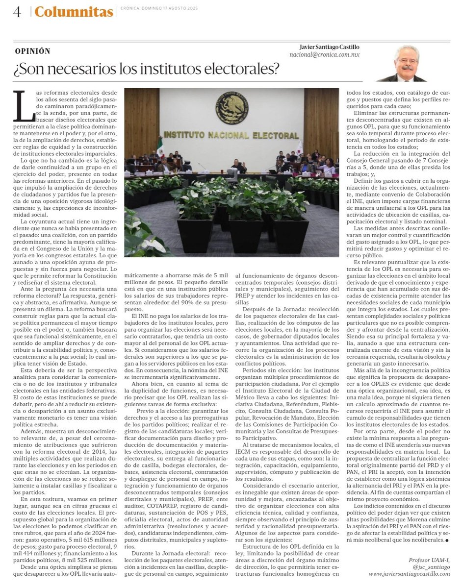 El Centro de Estudios de la Democracia y Elecciones comparte el artículo del profesor-investigador Javier Santiago Castillo(<a href="/jsc_santiago/">Javier Santiago Castillo</a>) catedrático de la <a href="/UAM_Iztapalapa/">UAM Iztapalapa</a>.