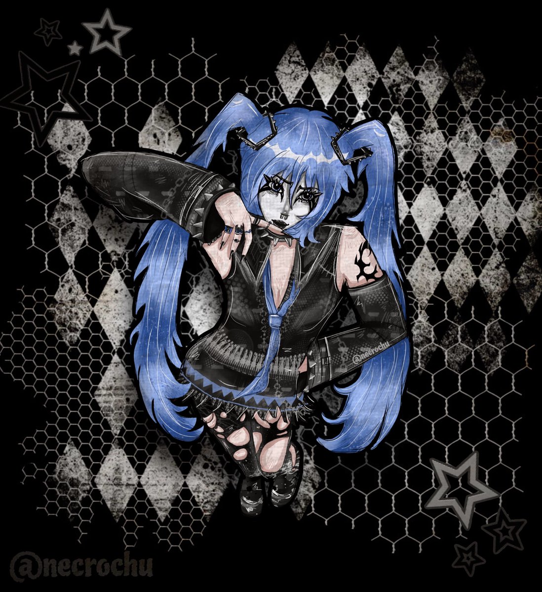 necrochu_'s tweet photo. HAGANE MIKU!! inspired by  @pearllhime 's tiktok!!! 
#artmoots #ArtistOnTwitter #digitalart #HatsuneMiku #HatsuneMikuArt https://t.co/m3jA7AAlja