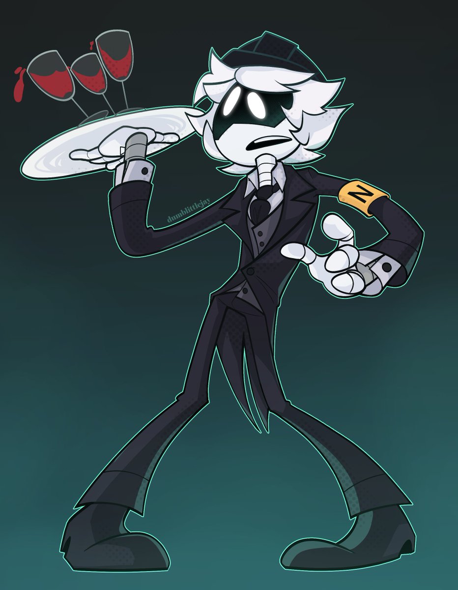 dumblittlejay's tweet photo. I tried to draw more cartoony styled butler N :)

#murderdrones #SerialDesignationN https://t.co/NsLMOvE7d4