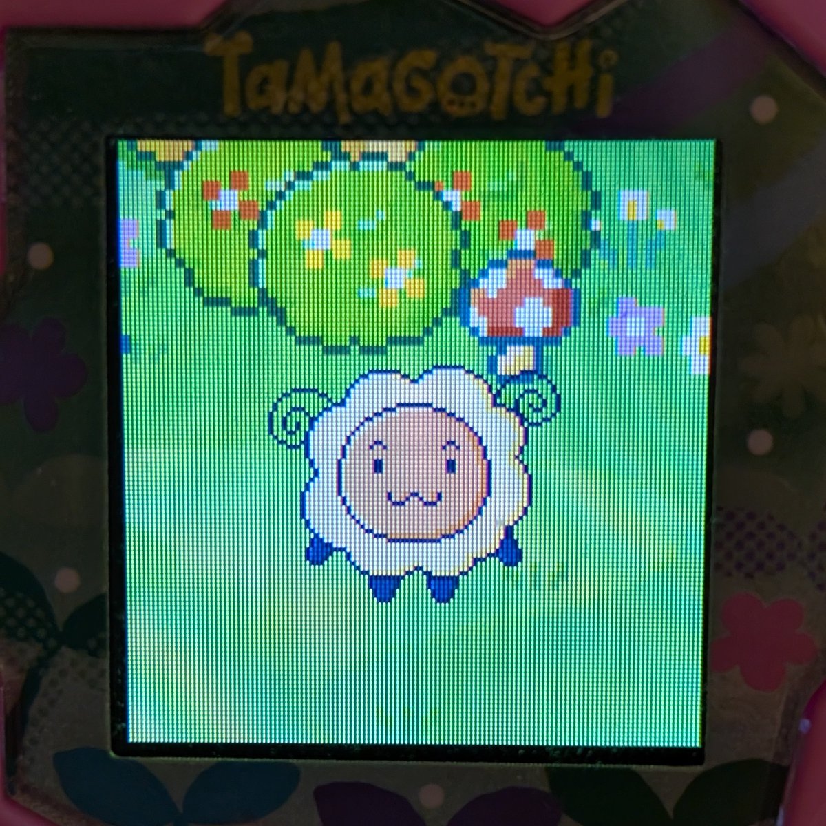 My latest tama, Sheeptchi!
This is one of the Tamagotchis you can get when you're a bad parent 🥲 sorry Sheeptchi...