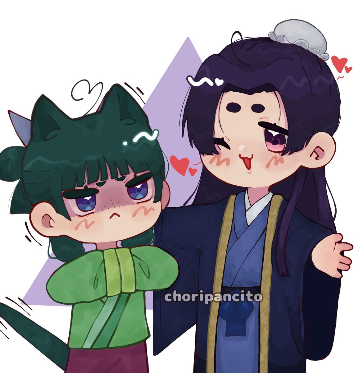 Choripancit0's tweet photo. Maomao y Jinshi 😺
#TheApothecaryDiaries #maomao #jinshi #draw #dibujo #digital #anime #fanart https://t.co/B3cx1YaLgJ