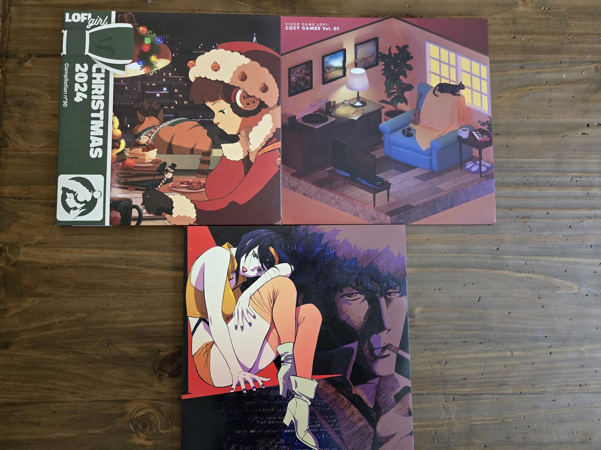 Happy with my latest vinyl finds! #CowboyBebop #cozygames #LoFi