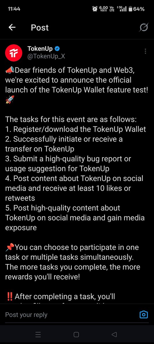 Raju9170785253's tweet photo. @TokenUp_X 
I have  seen the best here https://t.co/45QlwcA33u