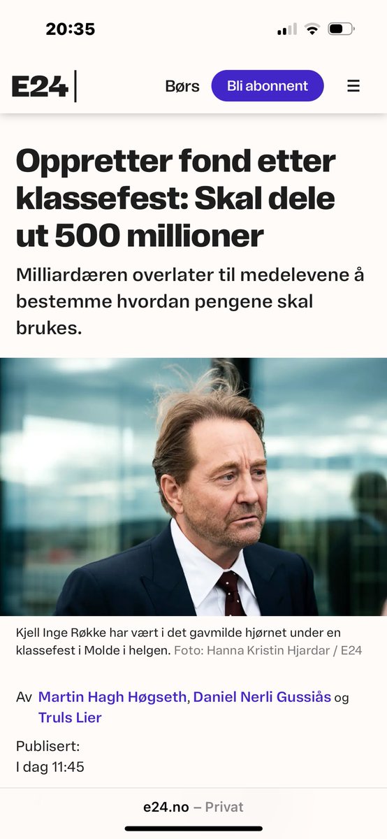 Mitt forbilde og sambygding Kjell Inge Røkke gir bort ytterligere 500 mill til Molde++.Min hypotese er at han ikke flyttet til Sveits for å unngå formueskatt, men at han vil selv bestemme hva pengene hans skal brukes til.Røkke mener frivilligheten har mer bruk for dem enn staten.