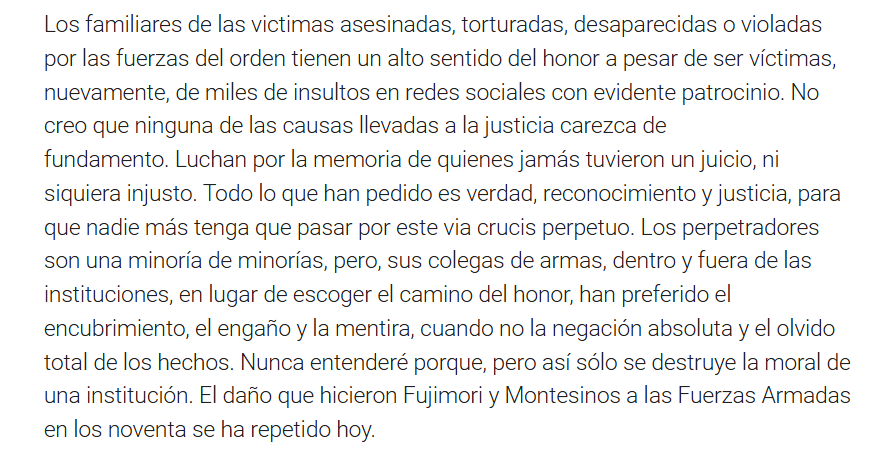 Hablemos de honor, gran artículo de <a href="/rmapalacios/">Rosa María Palacios</a> sobre la ley de impunidad para violadores de derechos humanos.
larepublica.pe/opinion/2025/0…