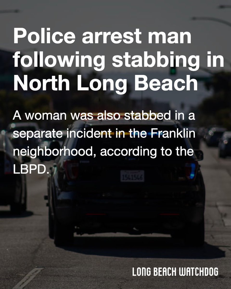 Police arrested a 24-year-old man for allegedly stabbing another man in North Long Beach late Saturday afternoon, according to authorities.

Read more on the Watchdog. lbwatchdog.com/police-arrest-…