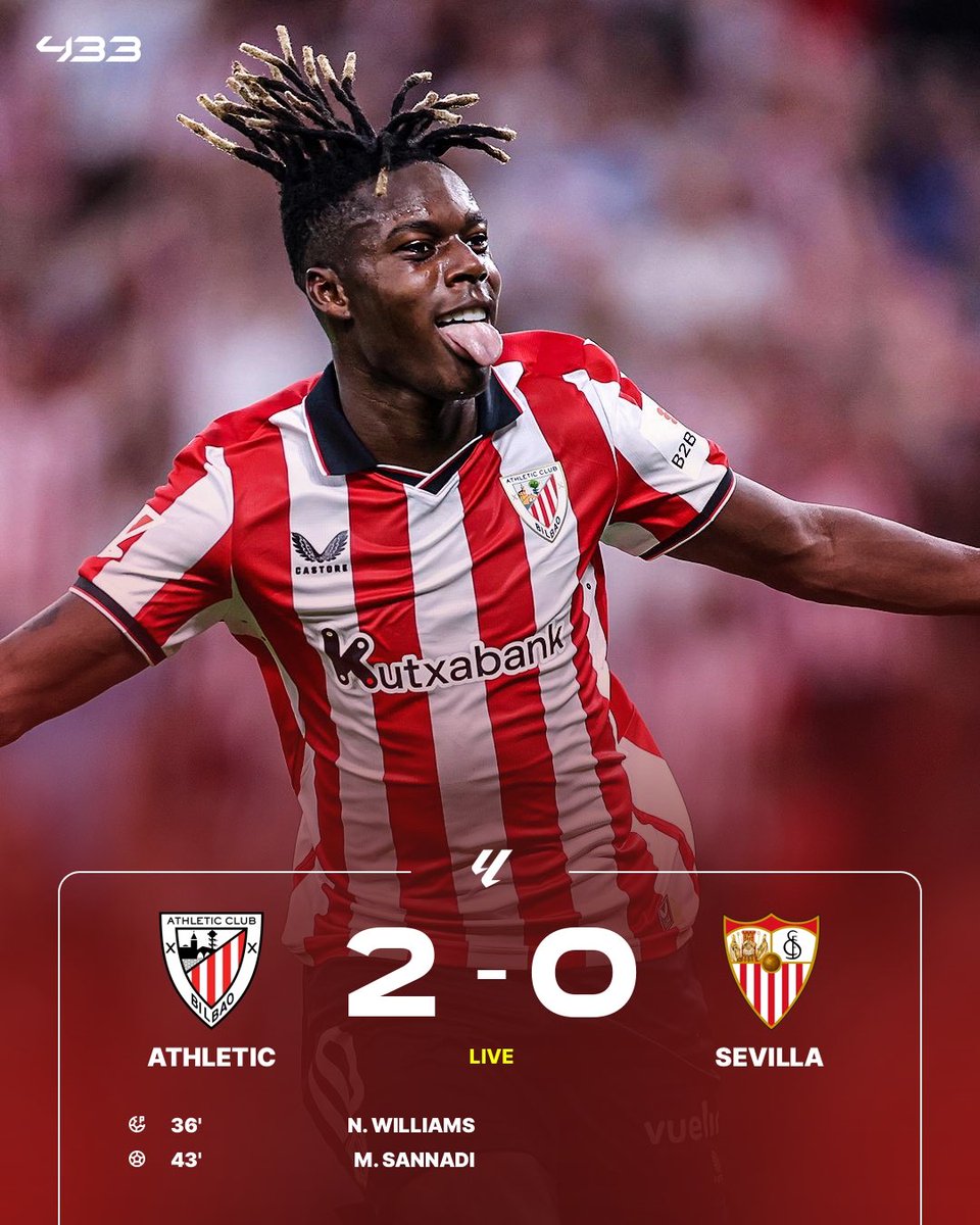 Nico Williams scores in his first game of the season for Athletic