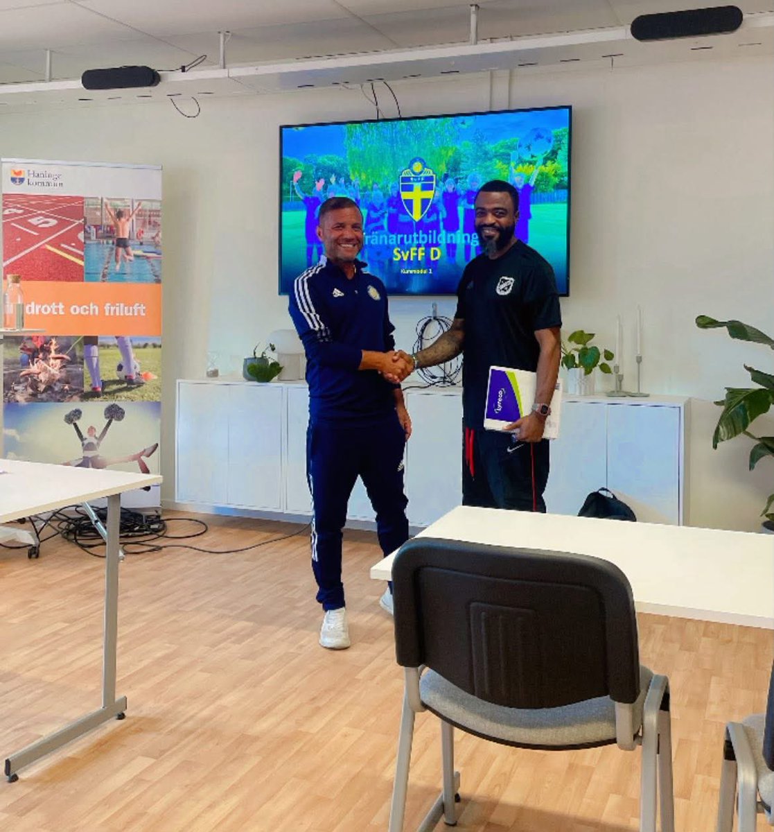 Taking the European Football Coaching licence - D organized by The Swedish Football Federation (SvFF) More tools to better lead my boys. Excited!! 😊😊