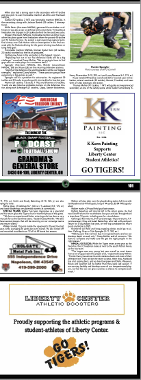 Black Swamp Football - Lynn Groll (@blackswampfb) on Twitter photo Always appreciate the info from <a href="/LCAthleticDept/">Liberty Center Athletics</a> <a href="/LCtigerfootball/">LC Football</a> frontman Casey Mohler for our preseason magazine! Get a look at this year's Tigers before their opener by picking up a copy of our 178-page preseason magazine available at our generous sponsor American Freedom Always appreciate the info from <a href="/LCAthleticDept/">Liberty Center Athletics</a> <a href="/LCtigerfootball/">LC Football</a> frontman Casey Mohler for our preseason magazine! Get a look at this year's Tigers before their opener by picking up a copy of our 178-page preseason magazine available at our generous sponsor American Freedom
