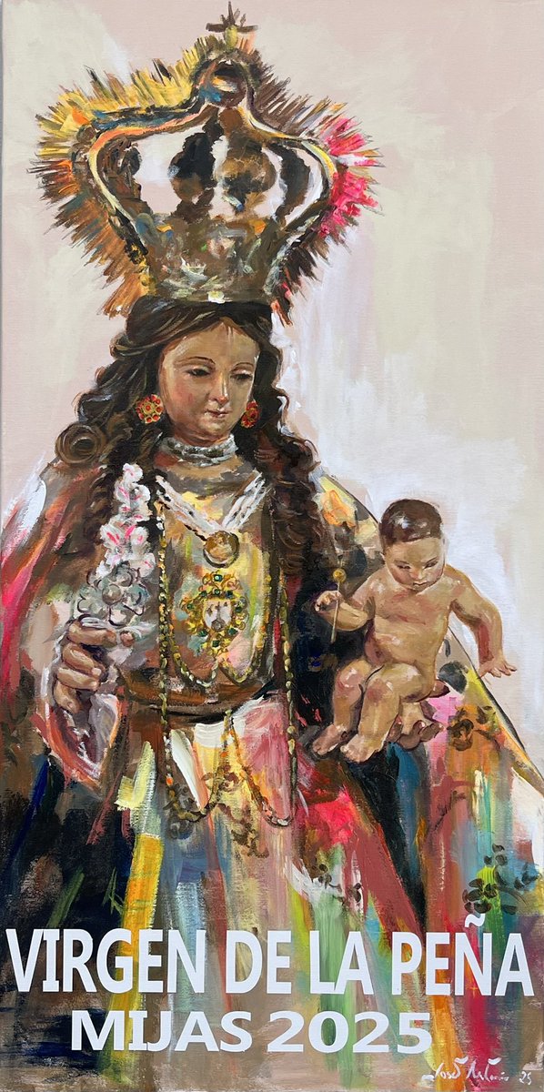 Cartel Virgen de la Peña 2025
.
Formato 100 x 50cm

Técnica mixta sobre lienzo 

Mijas, Málaga.