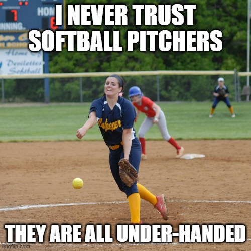 Neilfan12's tweet image. 🧢⚾️ #Softball #Pitcher 🤦‍♂️ #Underhanded #Puns ⚾️🧢