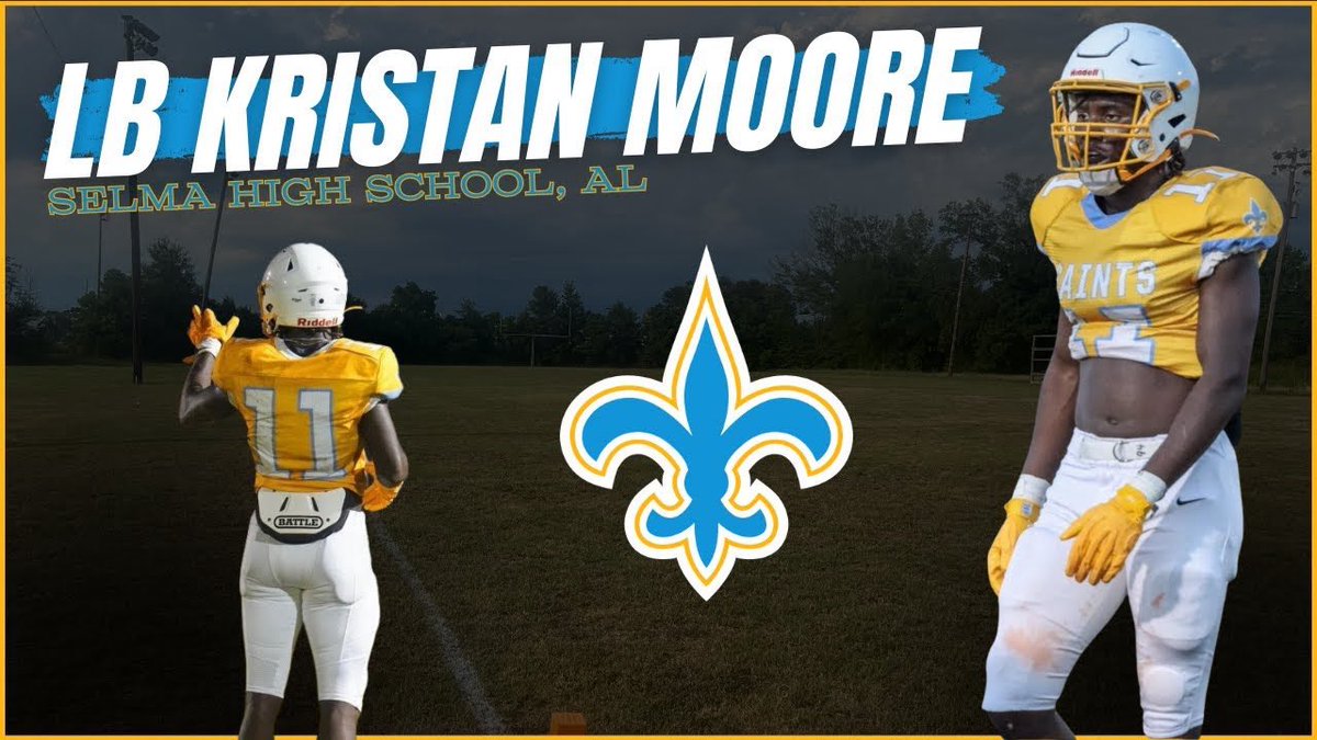 The Bama Standard Network©️🐘 (@thebamastandard) on Twitter photo 2026 LB Kristan Moore (<a href="/_ktron11_/">Kristan “Megatron” Moore</a>) from Selma High School (AL) is MASSIVELY overlooked.🔥
He could be the next Tim Williams. Could the Tide grab him?🤔💥
📺: youtu.be/YmfcPoHtvuc?si…
#CollegeFootball #RollTide #BamaFactor 2026 LB Kristan Moore (<a href="/_ktron11_/">Kristan “Megatron” Moore</a>) from Selma High School (AL) is MASSIVELY overlooked.🔥
He could be the next Tim Williams. Could the Tide grab him?🤔💥
📺: youtu.be/YmfcPoHtvuc?si…
#CollegeFootball #RollTide #BamaFactor