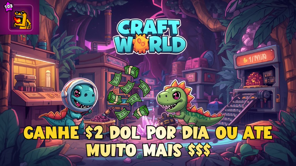 “CRAFT WORLD – Bora fazer a soma? 💰 Quantos tokens estou farmando por dia? Vem ver com a gente!” 🔥 <a href="/AngryDynomites/">Angry Dynomites Lab 🦖</a>  youtube.com/watch?v=y96hF-…