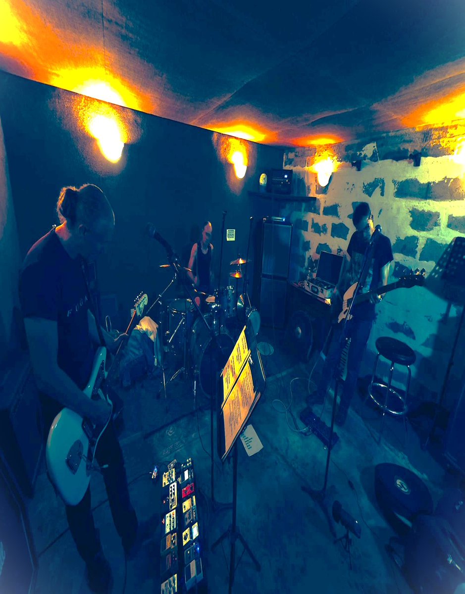 Cracking day in the rehearsal rooms of #rockbottom in South London.. Great new songs in the making!!