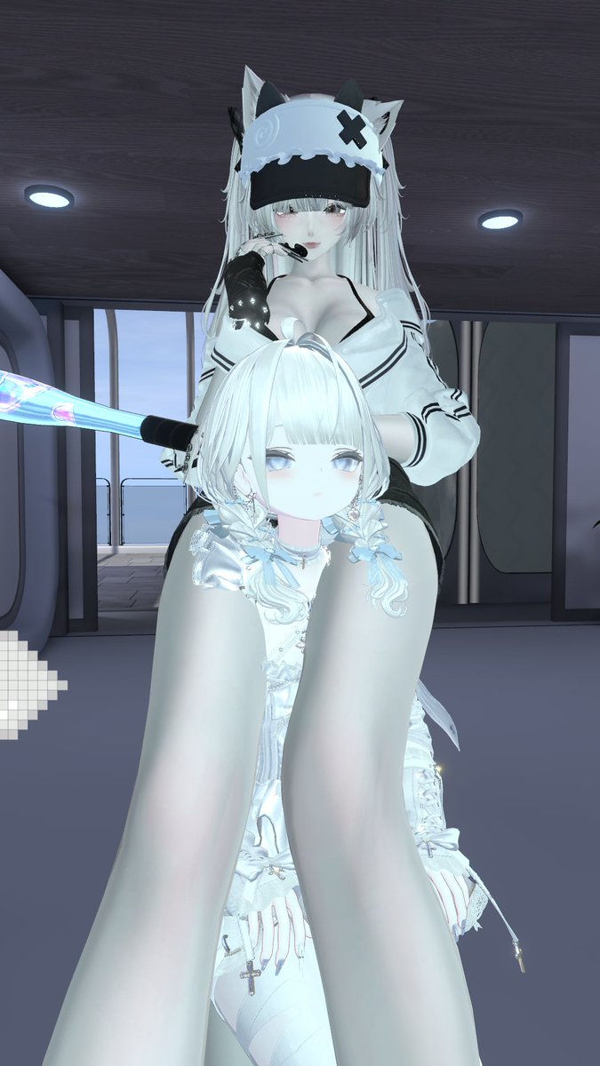 あめちゃんの定位置は足