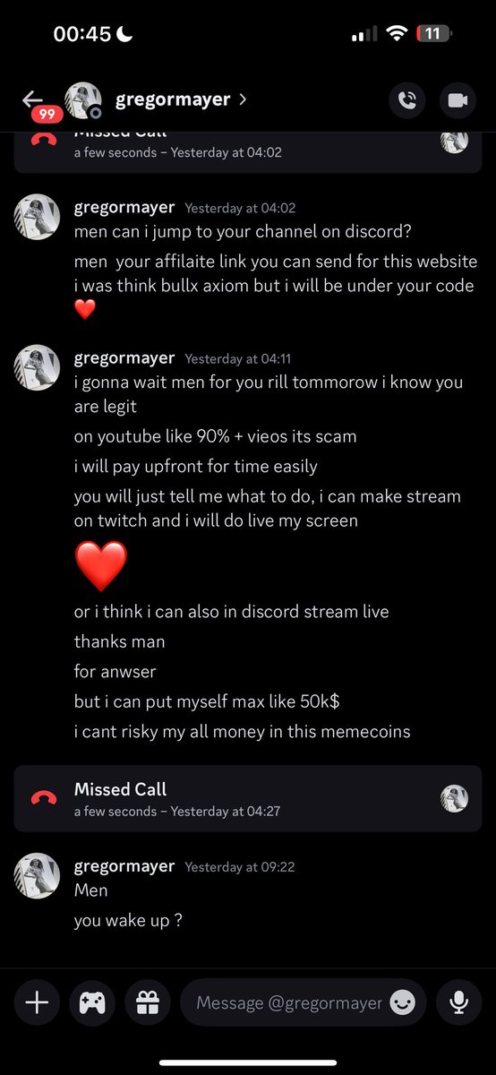 bro he’s in my DMs right now and has already sent me one sol?
