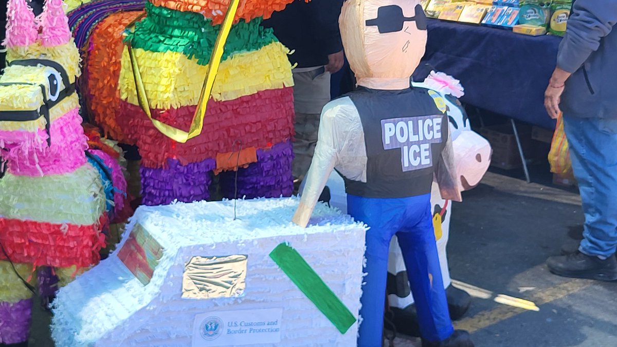 Flea market had ice piñatas. This is the best thing I've seen