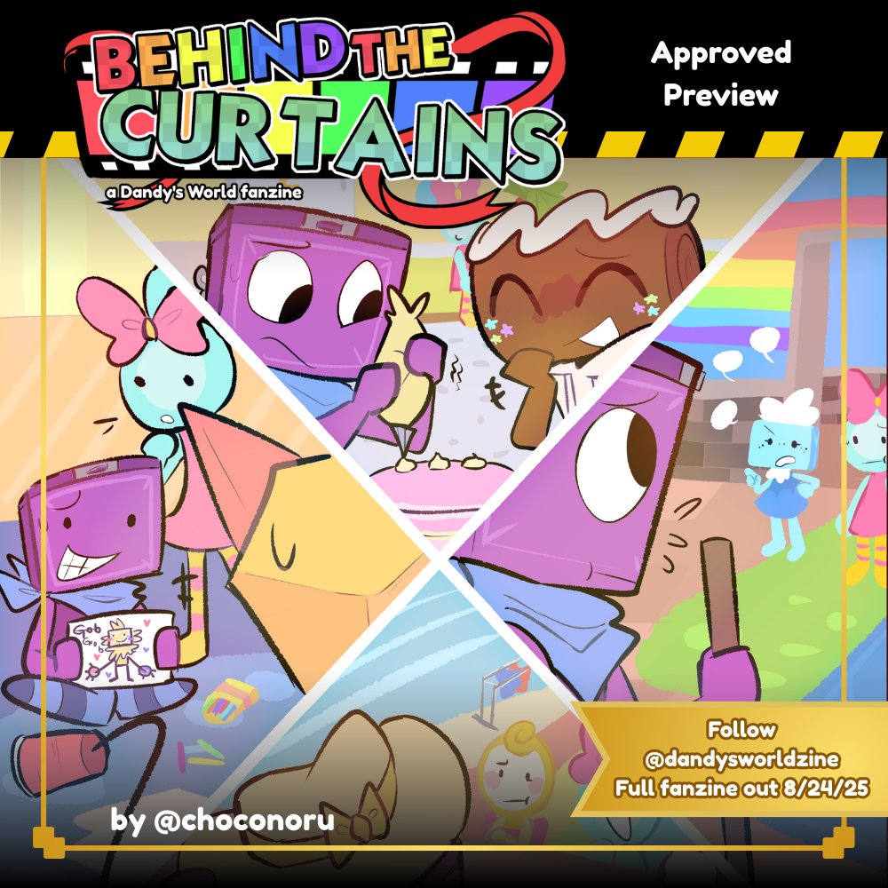 Chocobje (@choconoru) on Twitter photo Keep an eye out everyone on <a href="/dandysworldzine/">Behind the Curtains: A Dandy's World Fanzine</a> 👀 #dandysworld Keep an eye out everyone on <a href="/dandysworldzine/">Behind the Curtains: A Dandy's World Fanzine</a> 👀 #dandysworld
