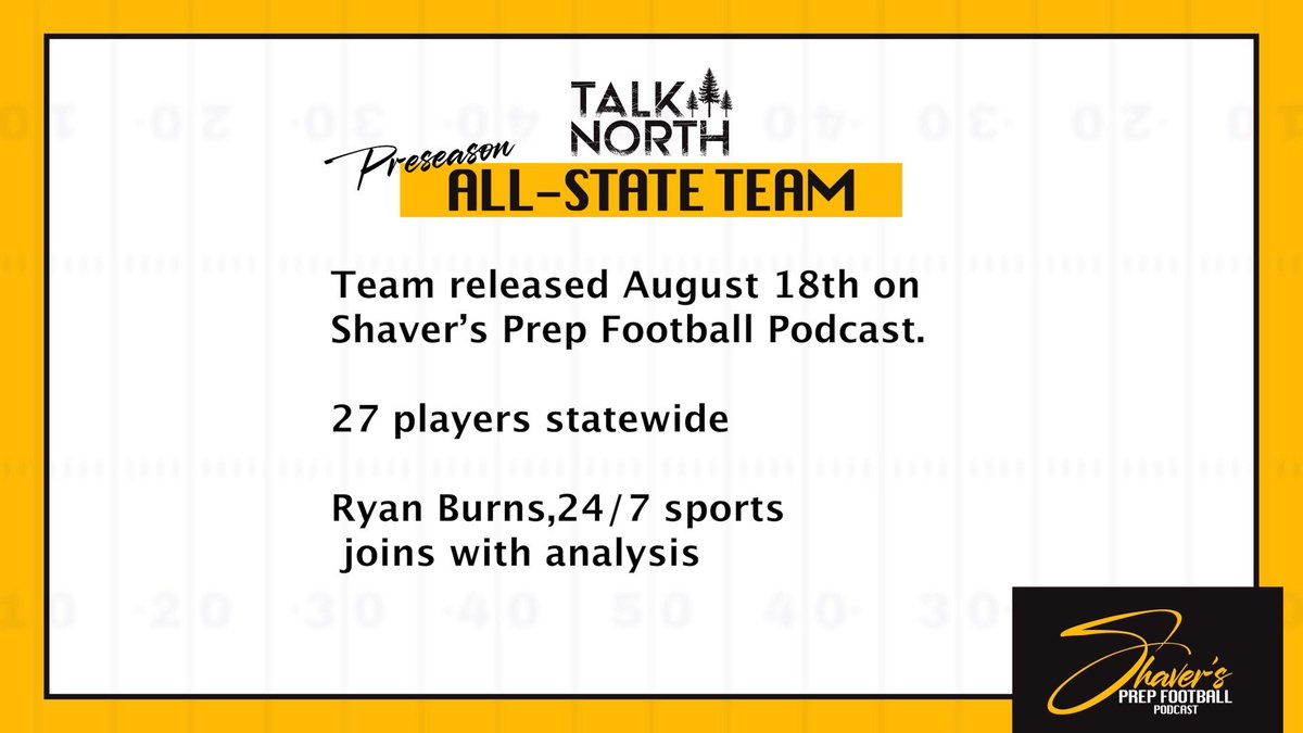 Randy Shaver (@rshaver11) on Twitter photo Monday August 18 on <a href="/TalkNorthPod/">Talk North</a> Shaver Prep football podcast. <a href="/mfca_now/">MFCA-The Keepers of the Game</a> best of the best to start 2025! Watch latest on <a href="/YouTube/">YouTube</a>
youtu.be/bP1xiKZwyRw Monday August 18 on <a href="/TalkNorthPod/">Talk North</a> Shaver Prep football podcast. <a href="/mfca_now/">MFCA-The Keepers of the Game</a> best of the best to start 2025! Watch latest on <a href="/YouTube/">YouTube</a>
youtu.be/bP1xiKZwyRw