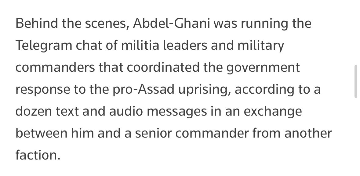 Which Telegram did UN found?  Did anyone speak with Hussein Abdel Ghani? Did anyone examine his telegram chats? 
<a href="/IbrahimOlabi/">Ibrahim Olabi</a> why spreading false claims?  
لم تذكر الوكالة “قناة" تليجرام 
قالت "محادثات" 
فرق كبير!!!!! 
هل حصلت عليها الامم المتحدة ؟؟؟
من ينشر كلام مضلل هنا؟