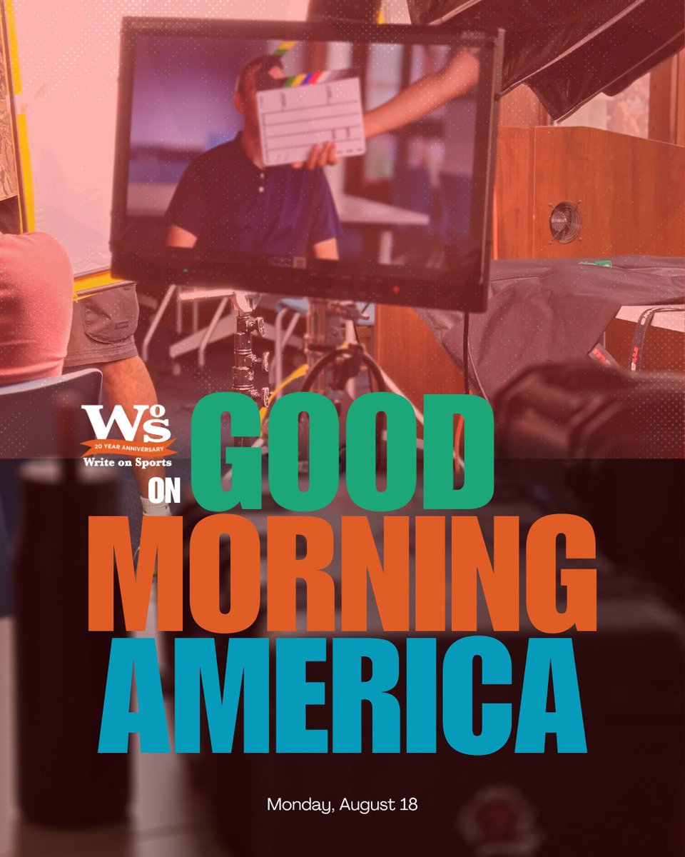 The secret is (finally) out.
Write on Sports will be featured on Good Morning America1
We are beyond excited and can’t wait to see the segment. 

If you are too, set your DVRs or tune in live tomorrow, Monday, 8/18.
