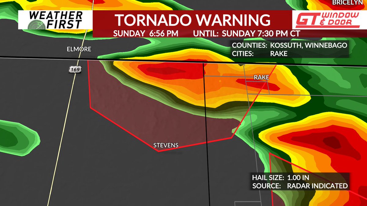 A Tornado Warning is in effect until Aug 17 7:30PM CDT for Winnebago, Kossuth County. Seek shelter within the warned area stay with @ABC6News for updates. kaaltv.com/live?utm_mediu…
Get mobile severe weather notifications: kaaltv.com/app?utm_medium… #ABC6WX #ABC6WX