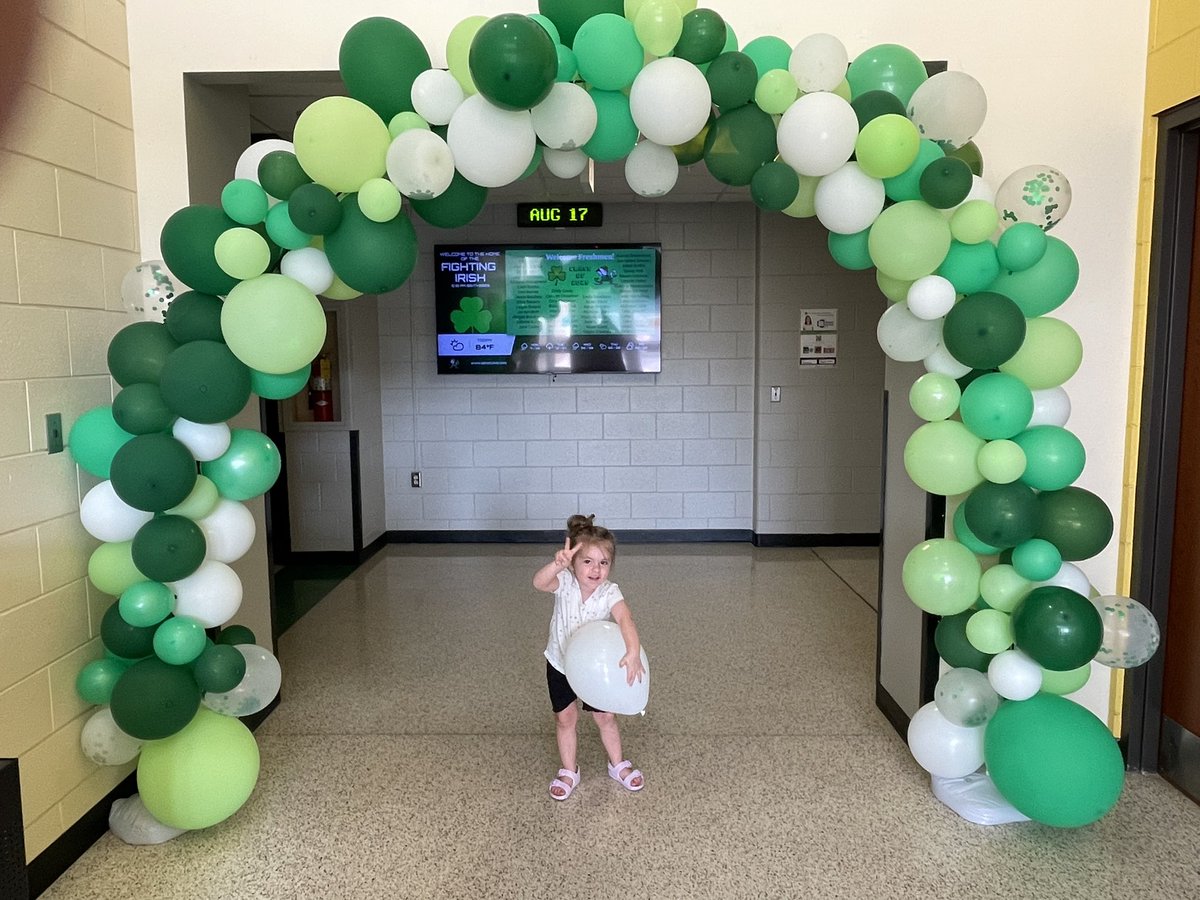 Lardi35's tweet photo. Summer 2025 was amazing to us, but Ellie is saying peace out! It’s time for the 25-26 school year to officially begin tomorrow! ☘️ https://t.co/EM8cwx8VYi