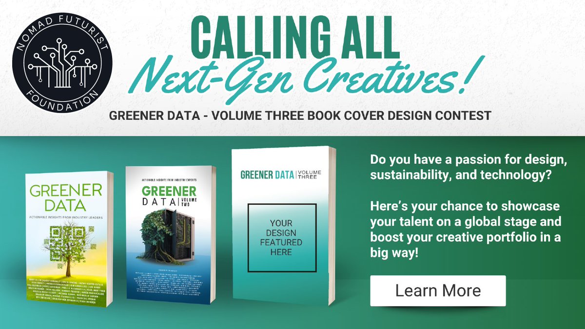 1 week left to submit your design for the Greener Data Vol. 3 cover! 🚨

U.S. artists 18-30, this is your chance to be featured on an Amazon bestseller &amp; at #YOTTA2025.

Submit now at hubs.li/Q03BHN8T0 .