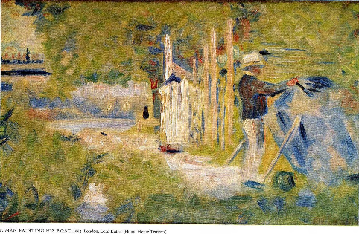 Man Painting his Boat #artbots #seurat