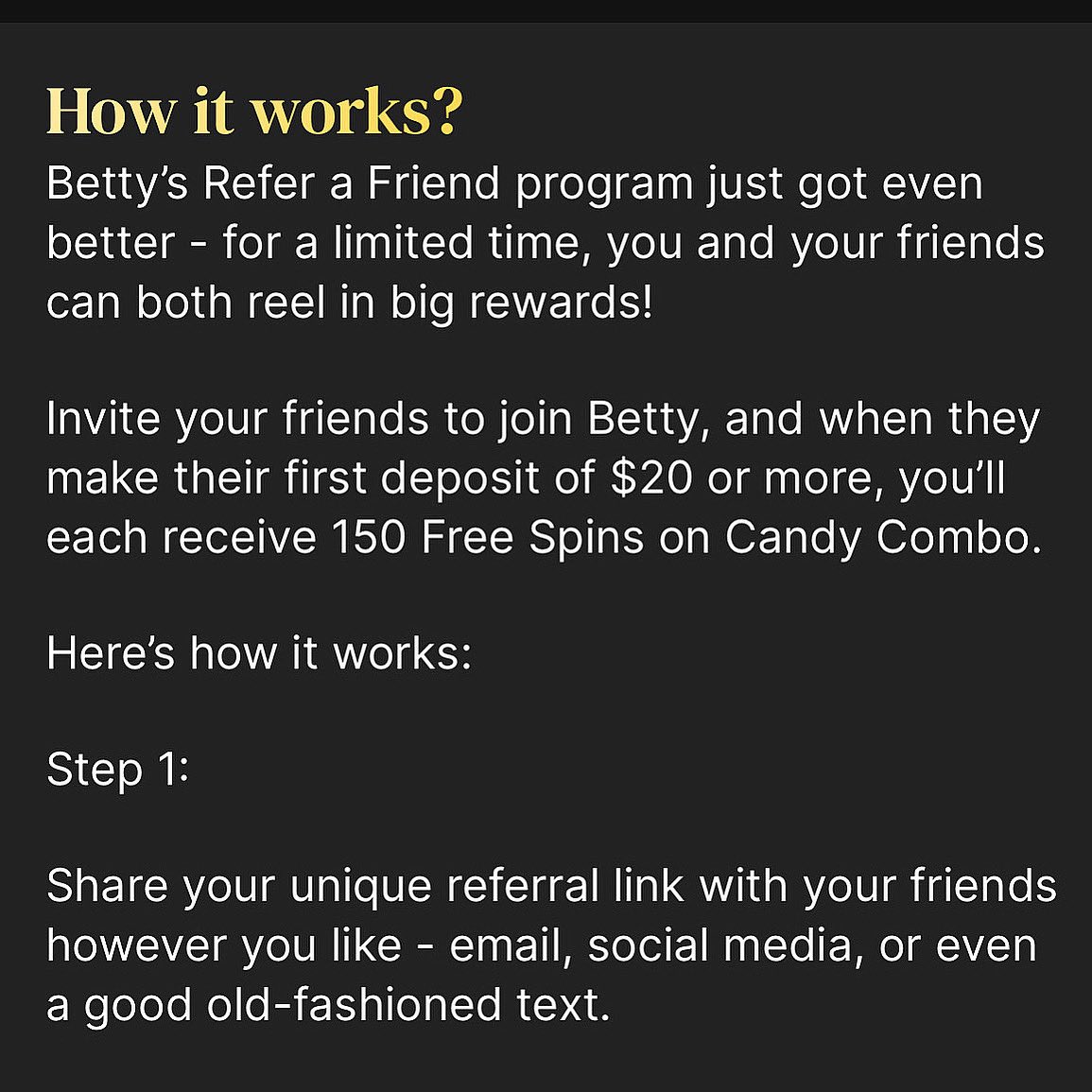 AnnefromOntario's tweet photo. (Ontario, Canada) Try Betty Casino. Get 150 free spins on Candy combo with a  deposit of $20 or more.

https://t.co/2Euu8fCScC

No rollover on bonus .Only 3 left. Promo ends Aug 22.

#Toronto   #Bluejays #LeafsForever  #LightsUpLetsGo       
 #Jays 
 #TEXvsTOR #Ontario  #Ottawa https://t.co/4MeOuHIUCY