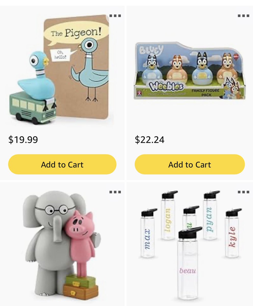 #clearthelist 4 items left plus GCs and this list is cleared. Two tonies for favorite stories, Bluey weebles (on sale) and water bottles so each student has their own. School starts this week. Please help if you can. amazon.com/hz/wishlist/ls…