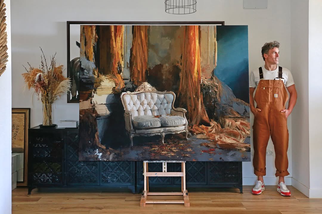 Haitzdediego's tweet image. &quot;The dawn&quot;
Acrylic on canvas
160cm x 200cm

#contemporaryart #figurativeart #painting #spatulapainting