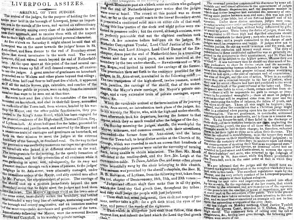 #Liverpool became an assize town in 1835, the first trials were held on 17th August