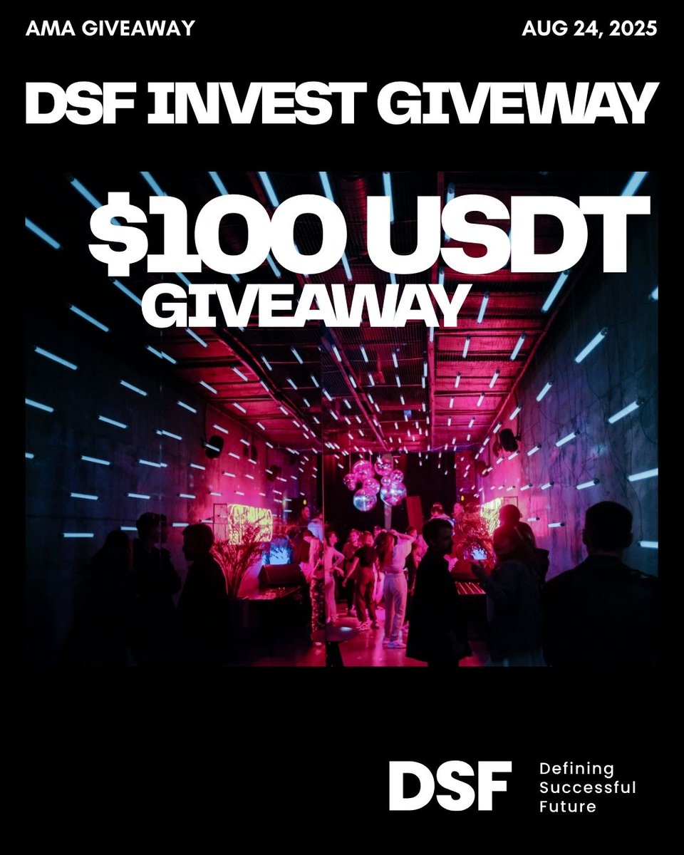 DSF.Finance (@dsffinance) on Twitter photo 🚀 DSF Invest Giveaway Alert: 100 $USDT
Win BIG just by joining DSF Invest <a href="/DsfFinance/">DSF.Finance</a> and earning passive income in USDT!💰
How to enter:
1️⃣ Make a test deposit to DSF Invest (even just 1 $USDT)
2️⃣ Share a screenshot of your deposit with hashtag #DSFInvest
3️⃣ Fill out the 🚀 DSF Invest Giveaway Alert: 100 $USDT
Win BIG just by joining DSF Invest <a href="/DsfFinance/">DSF.Finance</a> and earning passive income in USDT!💰
How to enter:
1️⃣ Make a test deposit to DSF Invest (even just 1 $USDT)
2️⃣ Share a screenshot of your deposit with hashtag #DSFInvest
3️⃣ Fill out the