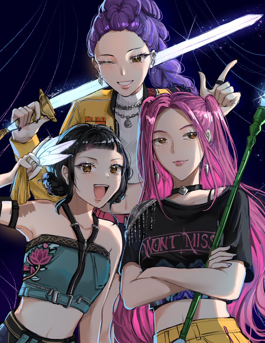 💜🩵🩷
#KPOPDEMONHUNTERS #Huntrix