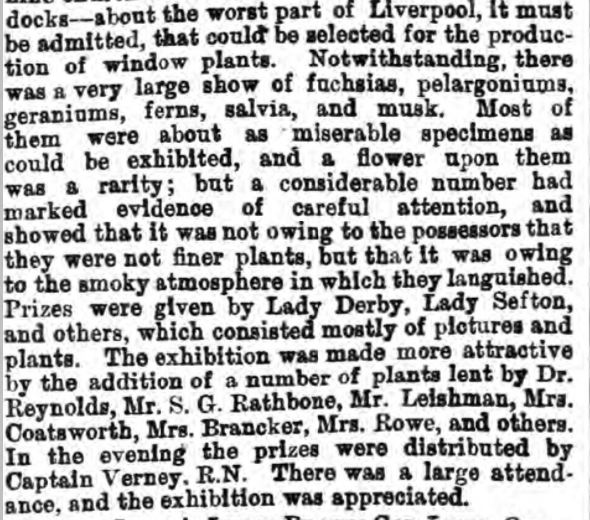 #OTD - 1875: First event held by the Liverpool Window Garden Association.....and a flower upon them was a rarity 🌻🌻