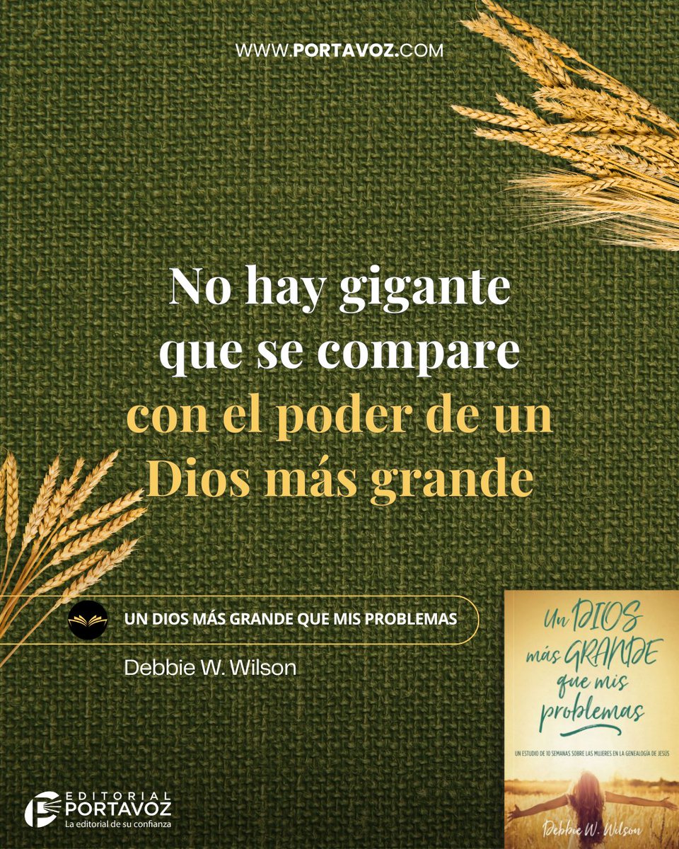 🌸 Cinco mujeres. Circunstancias imposibles. Un Dios que nunca falla.

Tamar, Rahab, Ruth, Betsabé y María nos muestran que no importa el tamaño de la prueba, sino la grandeza de Aquel que nos sostiene.

👉portavoz.com/un-dios-mas-gr…

#EditorialPortavoz #MujeresDeLaBiblia <a href="/sepasocial/">Sepasocial</a>