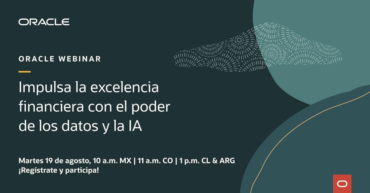 rdufoo's tweet image. Acompáñanos en un webinar exclusivo y descubre cómo los Agentes de IA de Oracle Fusion Cloud ERP automatizan procesos complejos y mejoran la precisión financiera con casos reales y sesión de preguntas en vivo. social.ora.cl/6003fUhWL