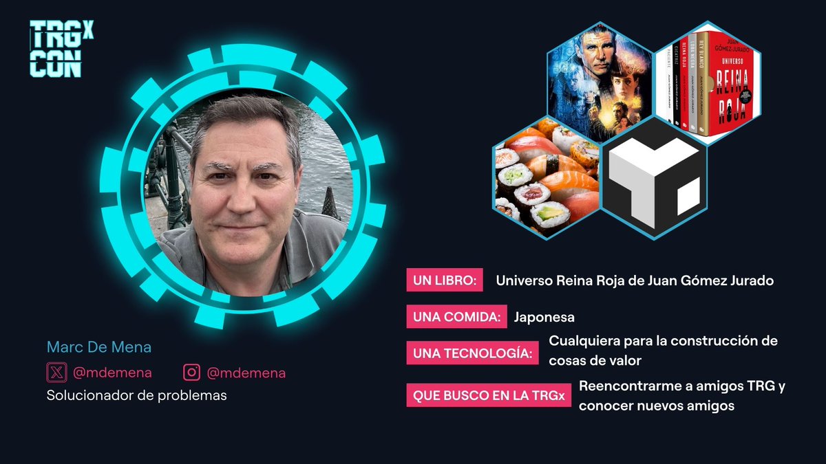 TRGCON (@tarugoconf) on Twitter photo CONOCIENDO ASISTENTES DE LA #TRGx
Y qué mejor manera de empezar que con un tarugueiro de confianza, ¡el gran <a href="/mdemena/">Marc De Mena</a>! Así da gusto arrancar el lunes 💥 CONOCIENDO ASISTENTES DE LA #TRGx
Y qué mejor manera de empezar que con un tarugueiro de confianza, ¡el gran <a href="/mdemena/">Marc De Mena</a>! Así da gusto arrancar el lunes 💥