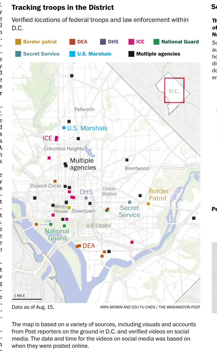 Peter Baker (@peterbakernyt) on Twitter photo The <a href="/washingtonpost/">The Washington Post</a> tracked where Trump's forces are patrolling in Washington. Spoiler alert: They're not where the crime is. The <a href="/washingtonpost/">The Washington Post</a> tracked where Trump's forces are patrolling in Washington. Spoiler alert: They're not where the crime is.