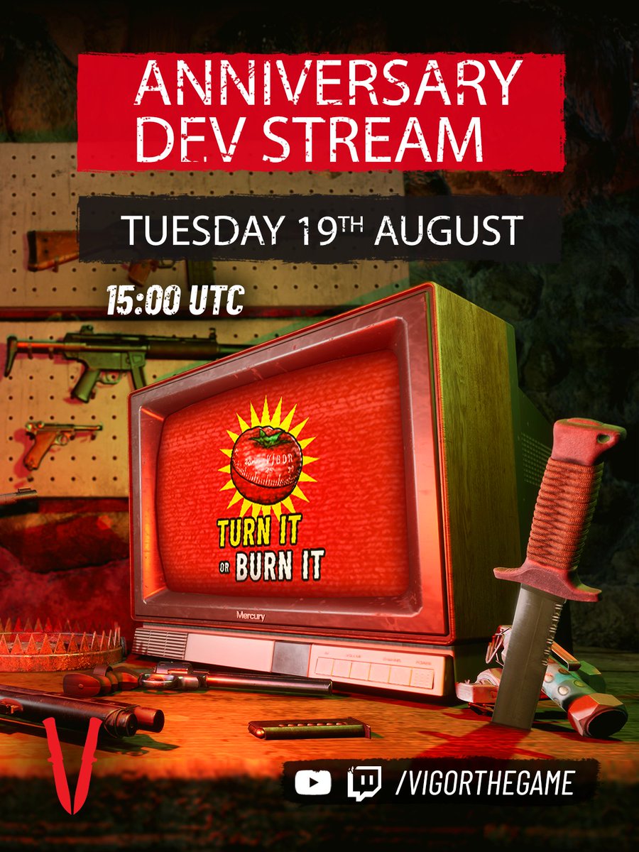 Our biggest stream of the year is almost upon us! 🥳
Come join us as we celebrate 6 years of Vigor with lots of giveaways, fun facts, announcing the winner from our Community Competition, and overall good vibes! 😎
Save the date - August 19, at 15:00 UTC 🍅
