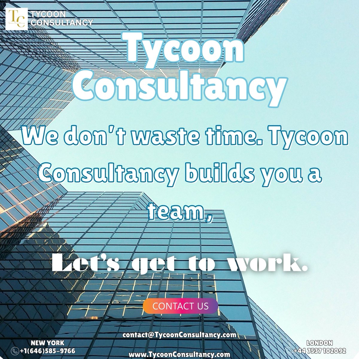 TycoonUSA's tweet photo. We don’t waste time.
Tycoon Consultancy builds your team fast — AI, Sales, IT, Marketing.
Let’s get to work. 💼
📩 contact@TycoonConsultancy.com
📞 +1(646)585-9766 | +44 7537 102092

#TycoonConsultancy #RemoteTeams #BusinessSupport #AITools #MarketingExperts https://t.co/DoTMHRE62h