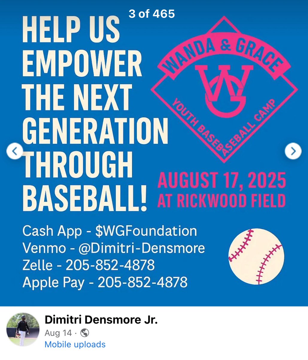 Byrdistheword4's tweet photo. We are here @RickwoodField supporting our friend @DensmoreDimitri ..Great event for the youth of Birmingham to get some good baseball instruction and mentorship please go donate ! https://t.co/eBG7BuuleC