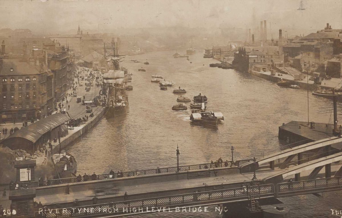 Robertneuk (@robertneuk) on Twitter photo At auction, in amongst a collection of approximately 163 postcards is this real photo postcard of the River Tyne from the High Level Bridge. Possibly early 1900s/1910?
Image: Toovey's, West Sussex At auction, in amongst a collection of approximately 163 postcards is this real photo postcard of the River Tyne from the High Level Bridge. Possibly early 1900s/1910?
Image: Toovey's, West Sussex