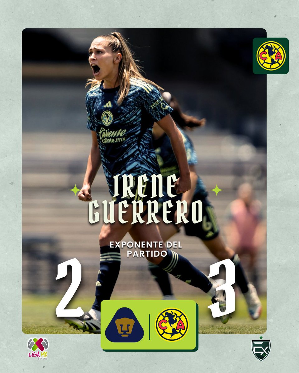 ¡AMÉRICA SIGUE CON PASO PERFECTO! 🦅🥇👑

Con goles de Kiana Palacios, Irene Guerrero y Scarlett Camberos, las Águilas vencieron a domicilio a Pumas.

#ligamx #futbolfemenil #america #pumas #futbol #ligamxfemenil
