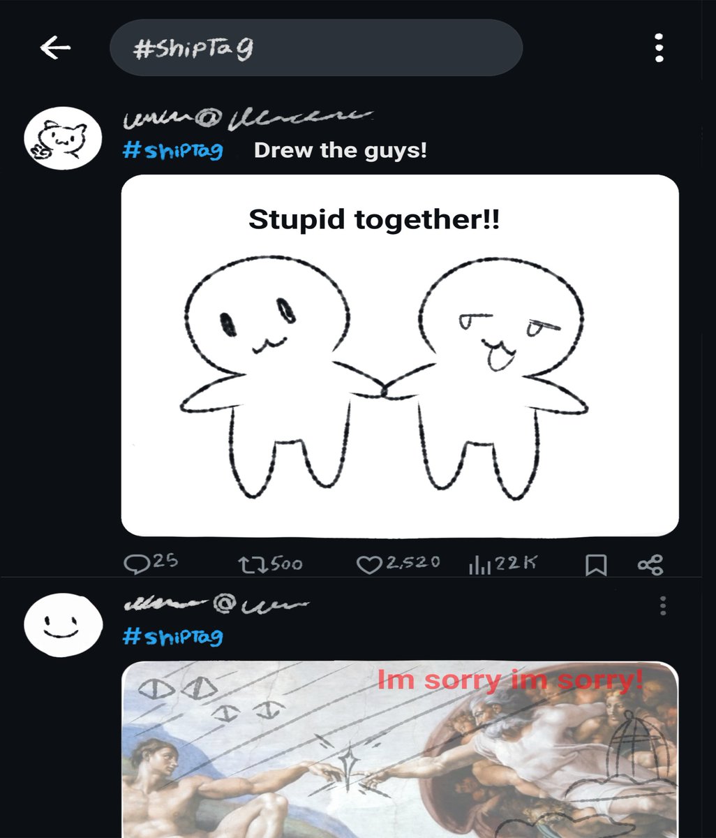 Big fan of when a pair i like has both silly and serious interactions, the fanworks end up being beautifully diverse